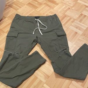 PACSUN Distressed Cargo Joggers